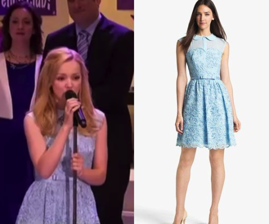 Liv Maddie Season 2 Episode 6 Liv S Blue Lace Dress Shop Your TV Blue 540x450