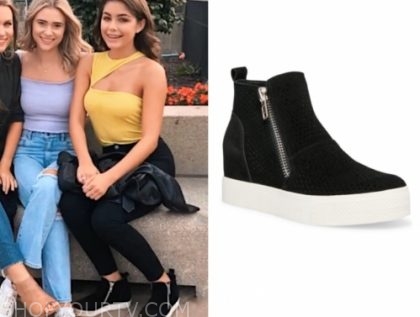 hannah ann s., the bachelor, black suede sneakers