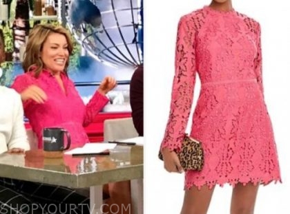 kit hoover, pink lace dress, access hollywood