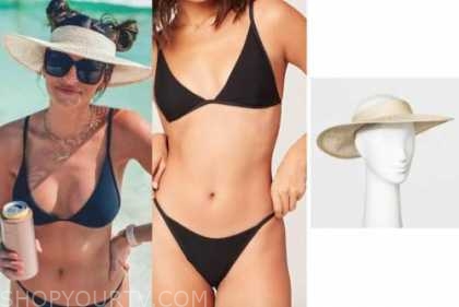 tia booth, black bikini, straw hat, the bachelor