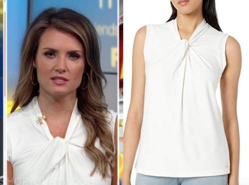 jillian mele, fox and friends, white knot top
