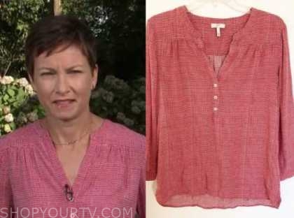 stephanie gosk, the today show, red printed blouse
