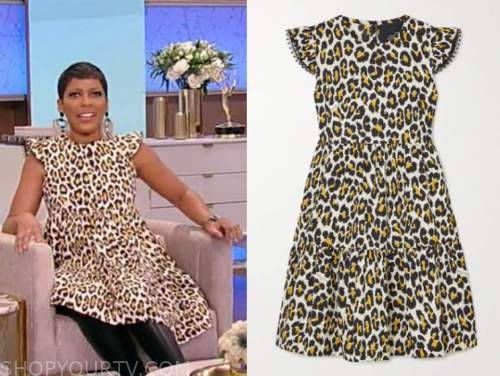 tamron hall, tamron hall show, leopard mini dress