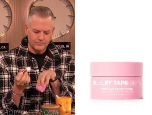 drew barrymore, drew barrymore show, pink clay boob breast mask