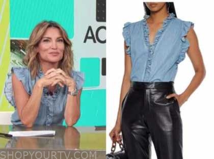 kit hoover, denim ruffle top, access daily