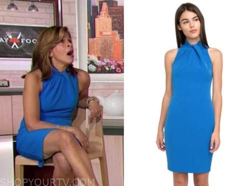 the today show, Hoda Kotb, blue halter dress