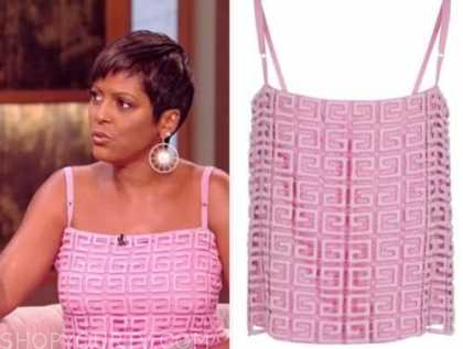 tamron hall, tamron hall show, pink camisole top