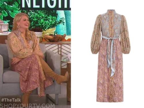 beth behrs, the talk, printed midi dress
