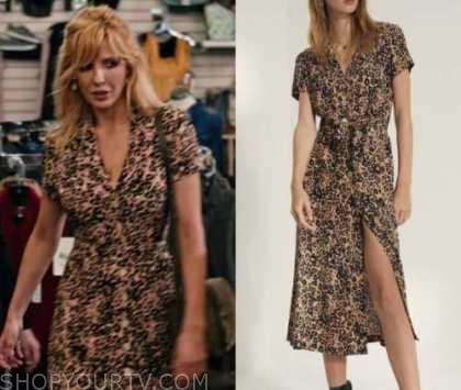 Yellowstone: Season 4 Episode 3 Beth’s Leopard Print Button Down