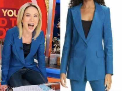 amy robach, good morning america, blue blazer
