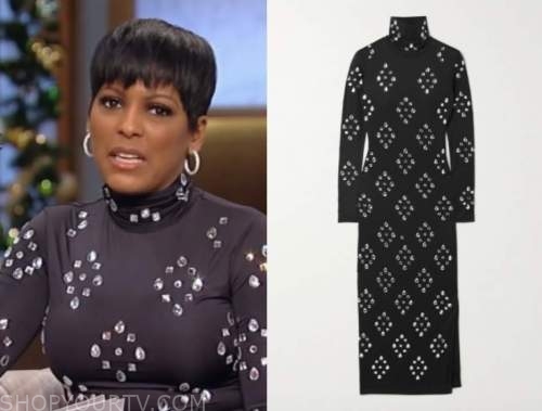 tamron hall, tamron hall show, embellished turtleneck dress