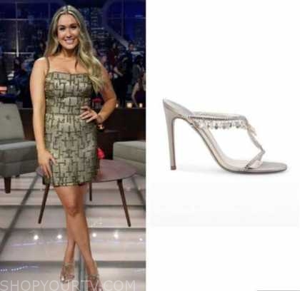 rachel recchia, the bachelor, embellished sandals heels, after the final rose, finale