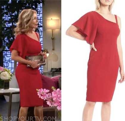 lauren fenmore baldwin, tracey bregman, the young and the restless, red flutter dress