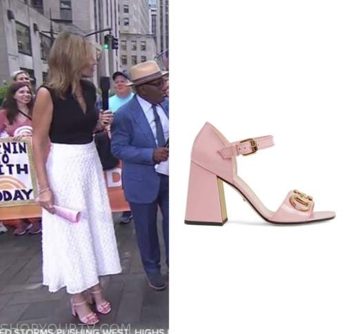 the today show, savannah guthrie, pink sandals heels