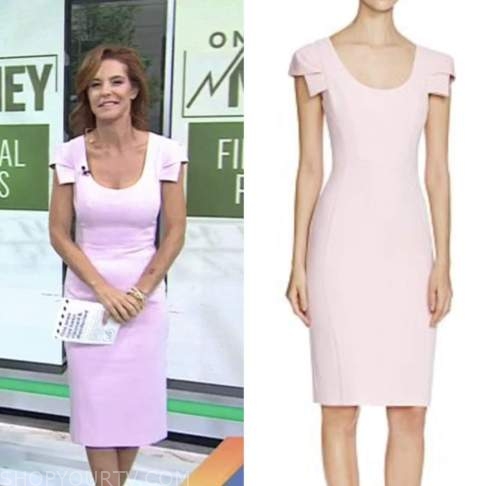 the today show, pink sheath dress, stephanie ruhle