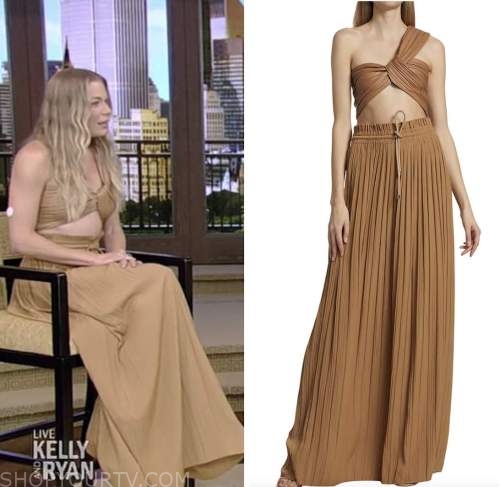 Kelly Rimes Live with Kelly and Ryan: September 2022 Leann Rimes's Tan Leather Crop ...