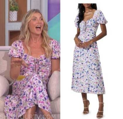 Amanda kloots, the talk, floral midi dress
