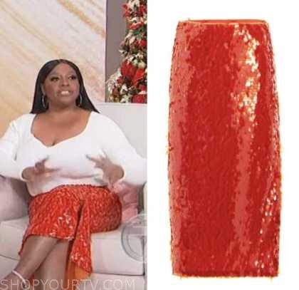 sherri, sherri shepherd, red sequin skirt