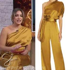 Sherri: February 2023 Emily Orozco's Gold Satin Asymmetric Top and ...