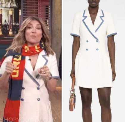 access daily, white blazer dress, kit hoover