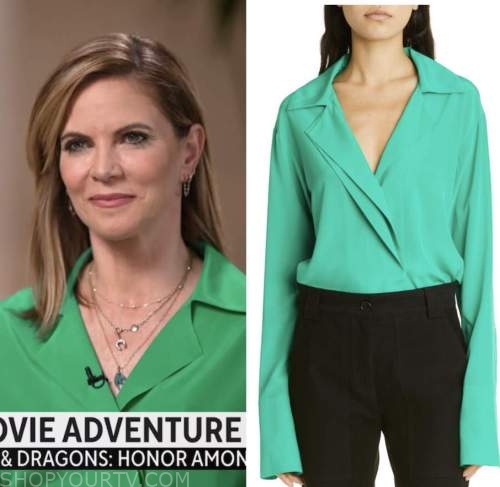 cbs mornings, natalie morales, green blouse