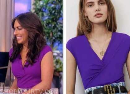 alyssa farah griffin, the view, purple top