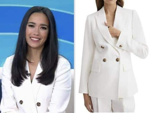 emilie ikeda, the today show, white double breasted blazer
