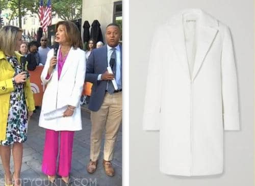 hoda kotb, the today show, white coat