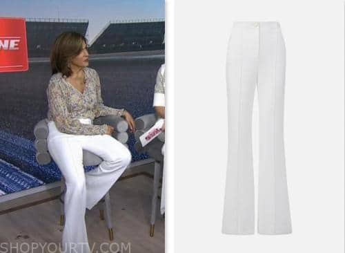 hoda kotb, the today show, white flare pants