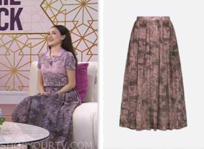 Melanie Hamrick, the today show, pink toile midi skirt, hoda and jenna