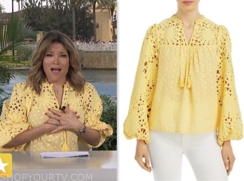 access daily, yellow tassel top, kit hoover