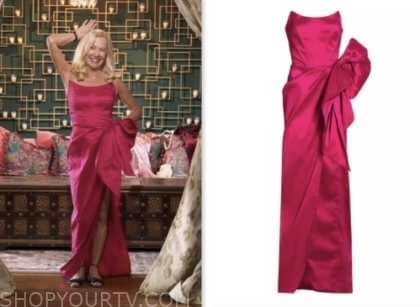 Ellen Goltzer, the golden bachelor, pink strapless gown