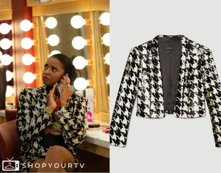 Girls5eva Season 3 Episode 6 Wickie's Sequin Houndstooth Jacket Shop