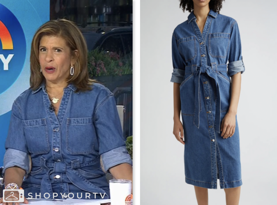 The Today Show: April 2024 Hoda Kotb's Denim Shirt Dress | Shop Your TV