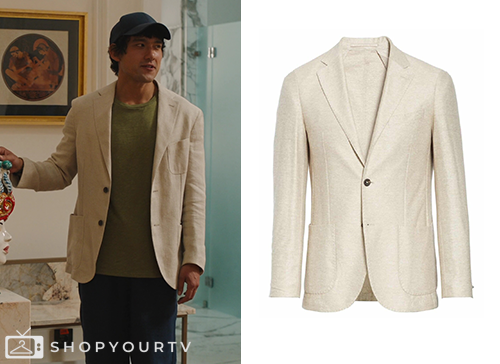 The White Lotus: Season 2 Episode 1 Ethan's Linen Jacket | Shop Your TV