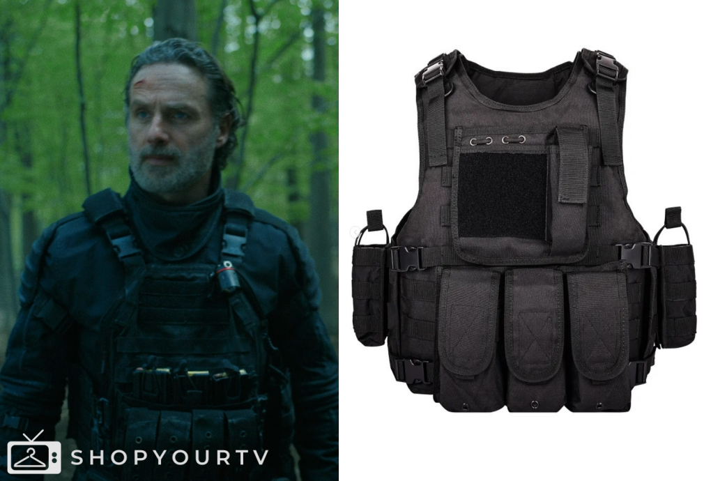 Rick Rosa Utility The Walking Dead The Ones Who Live: Season 1 Rick's Black Utility Vest ...