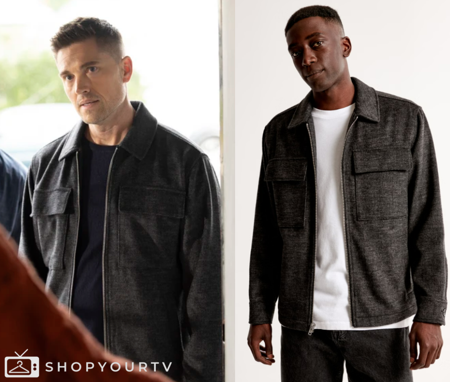 The Rookie Clothes The Rookie: Season 6 Episode 5 Tim's Black Zip Jacket | Shop Your TV