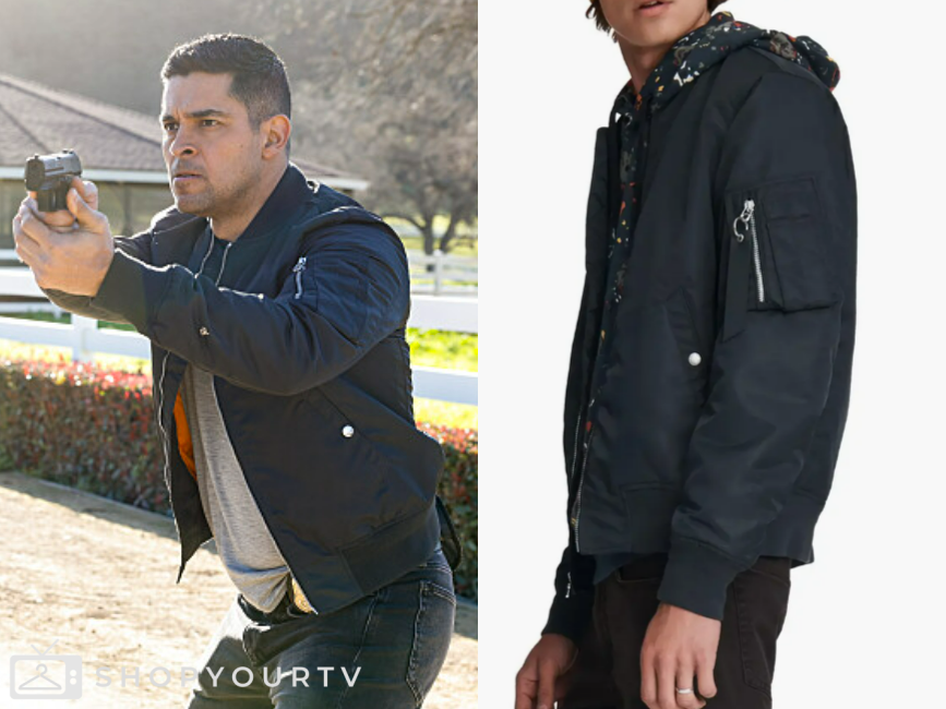 NCIS: Season 21 Episode 9 Nick's Black Bomber Jacket | Shop Your TV