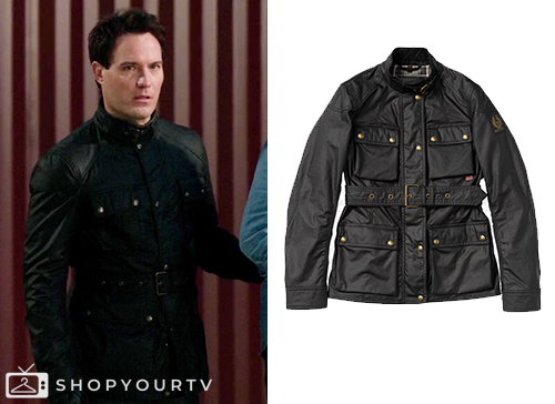 Supernatural: Season 12 Episode 14 Ketch's Belted Black Jacket | Shop ...