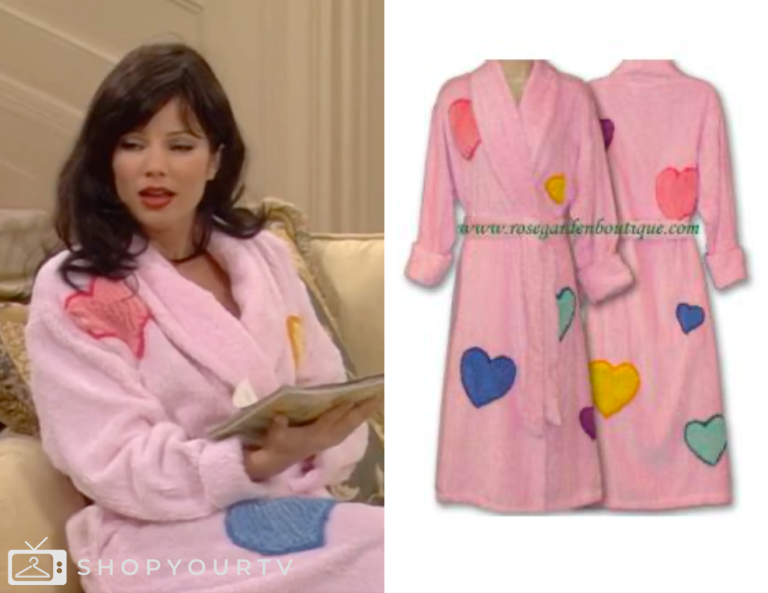 Fran Fine Robe The Nanny: Season 4 Episode 20 Fran’s Pink Robe with Hearts | Shop Your TV