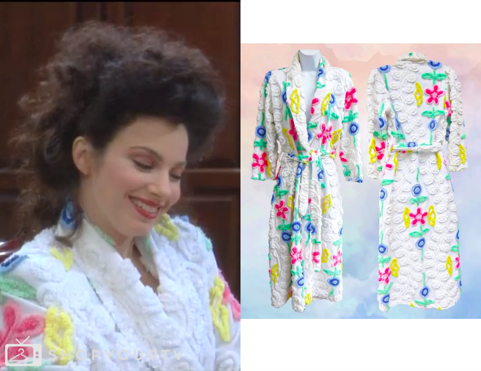 Fran Fine Robe The Nanny: Season 1 Episode 11 Fran’s White Robe with Flowers | Shop ...