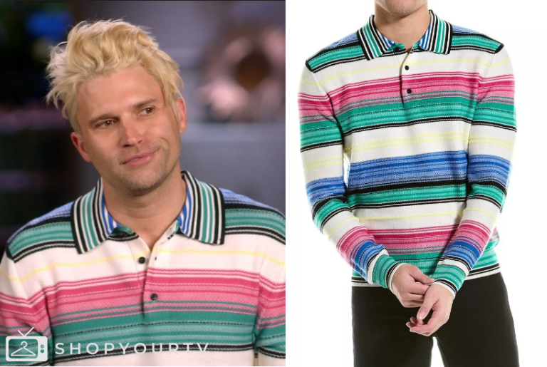 Tom Qs Vanderpump Rules: Season 11 Confessional Tom Schwartz's Multicolor Polo ...