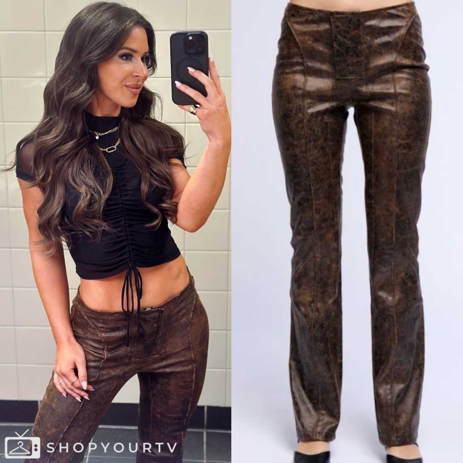 AEW Rampage May 2024: Arkady's Distressed Brown Leather Pants | Shop ...