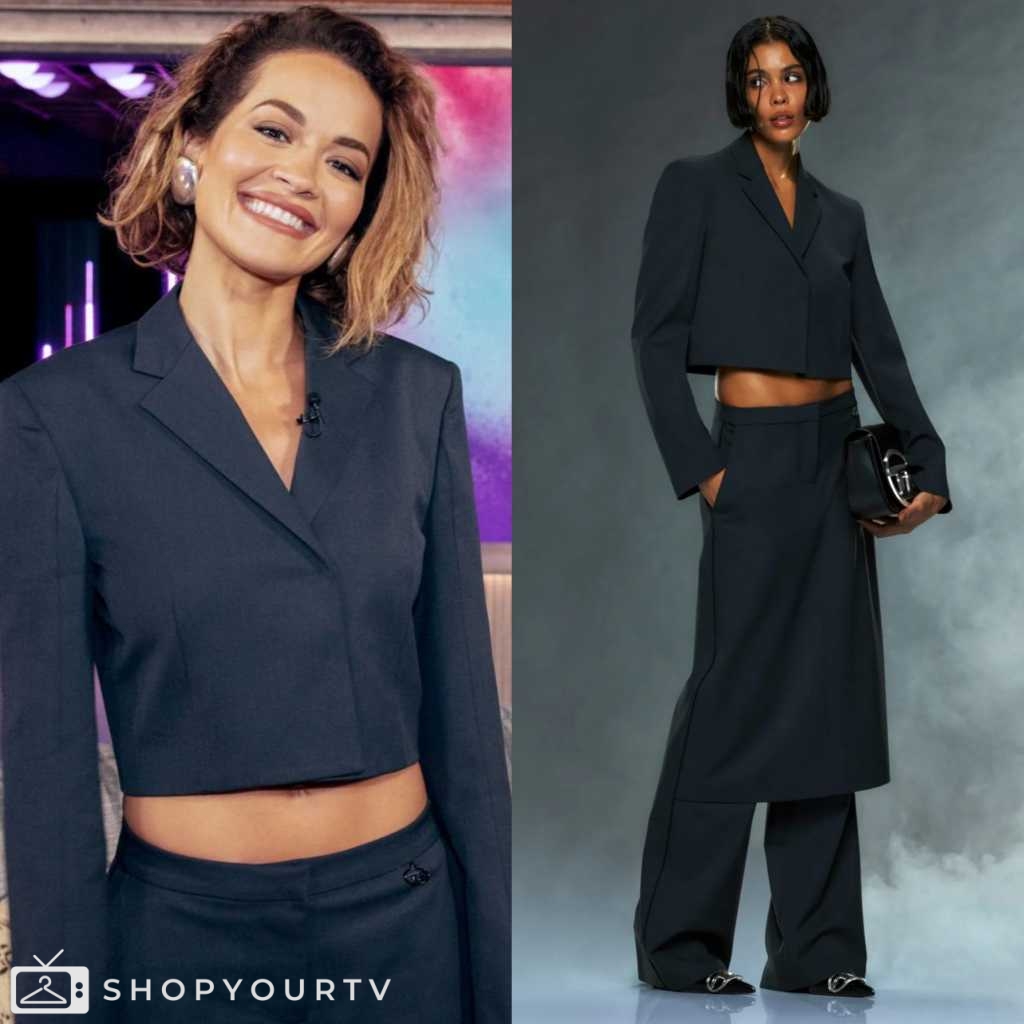 The Kelly Clarkson Show: May 2024 Rita Ora’s Grey Cropped Jacket | Shop ...