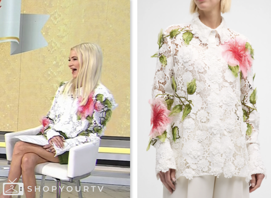 Tkd Rassi The Today Show: May 2024 Zanna Roberts Rassi's White Floral Embroidered ...