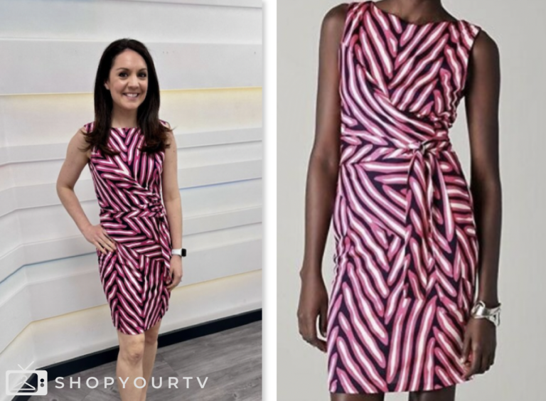 Good Morning Britain December 2023 Laura Tobin s Red Mock Neck Mini 