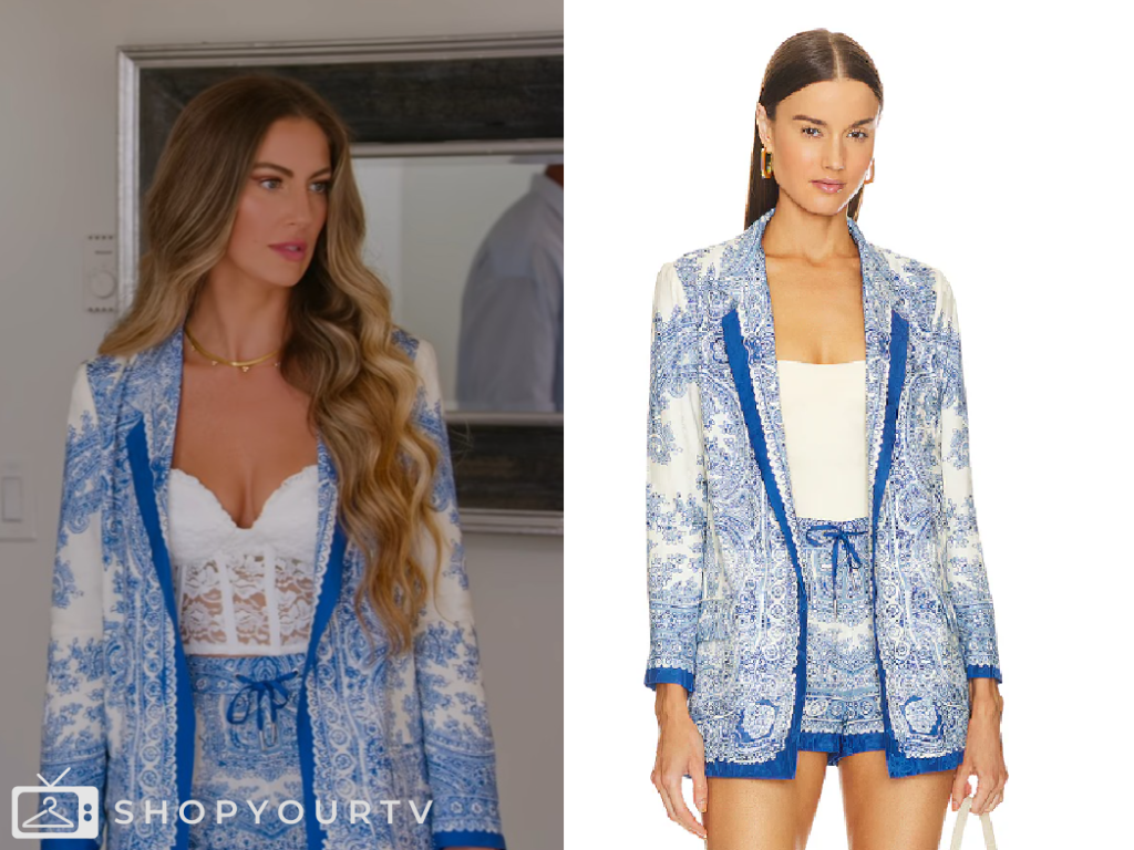 Selling The OC: Season 3 Episode 5 Lisa's Blue & White Printed Blazer ...