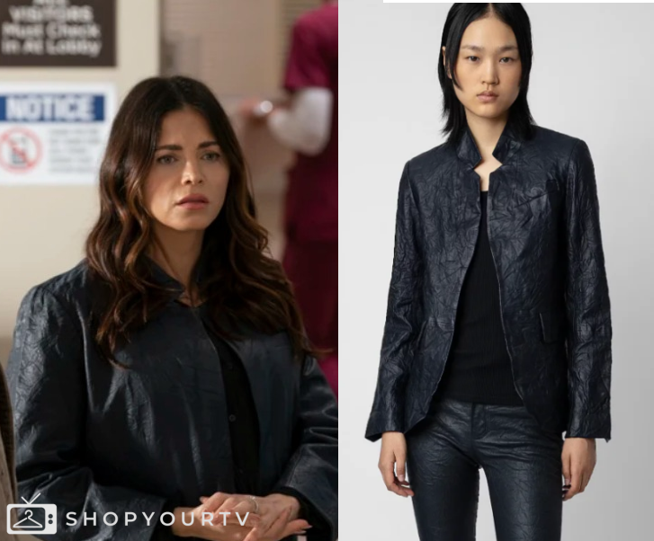 The Rookie: Season 6 Episode 8 Bailey's Leather Blazer | Shop Your TV
