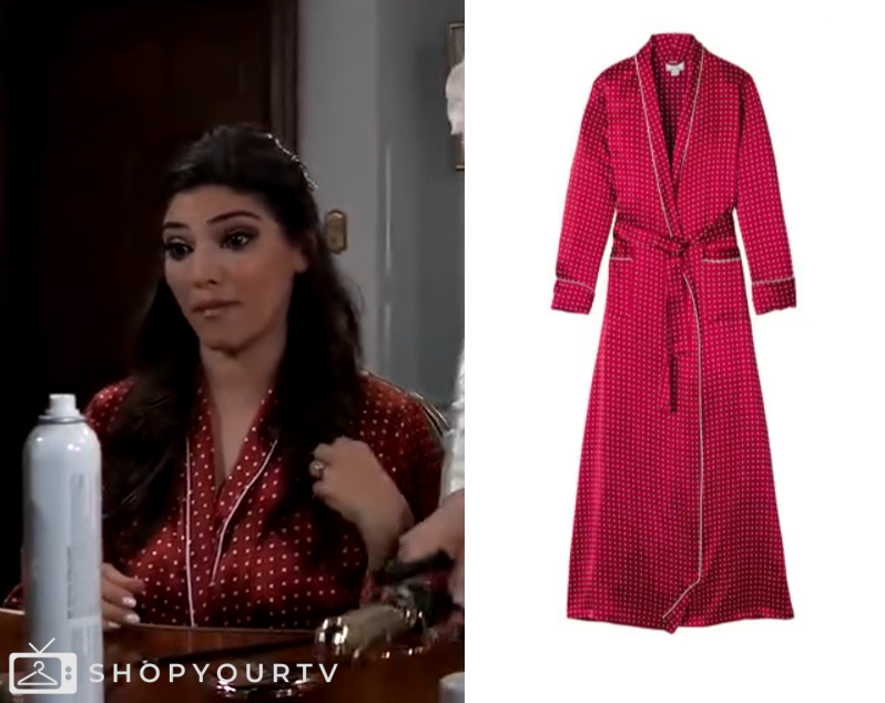Brooklyn Robe General Hospital: May 2024 Brook Lynn's Red Polka Dot Robe | Shop Your TV