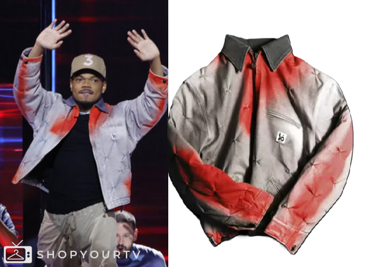 The Voice: Season 25 Episode 14 Chance the Rapper's Grey/Red Printed ...
